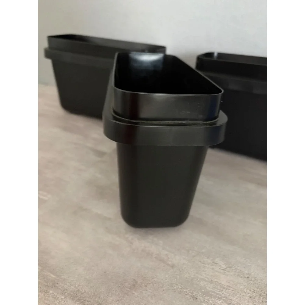 IKEA Sunnersta Storage Containers Set of 3 Black Plastic Hanging Bins 902.046.20
